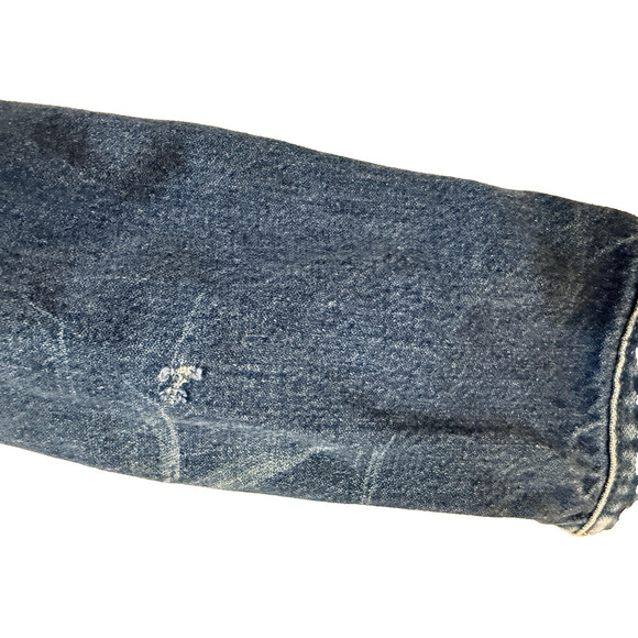 Vintage 90s Wrangler Jacket Mens 2XL Blue Denim Corduroy Collar Western Cowboy - Picture 8 of 12